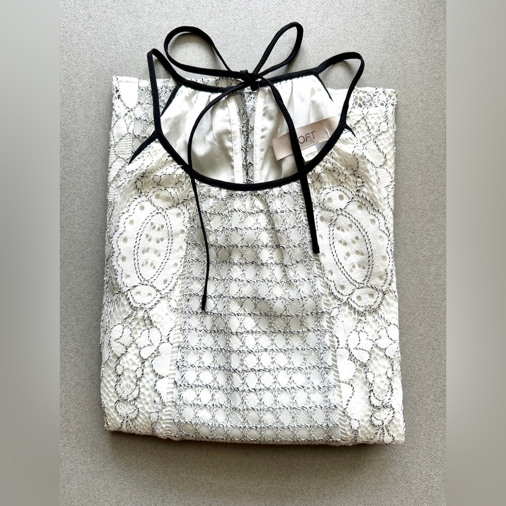 LOFT lace halter neck blouse